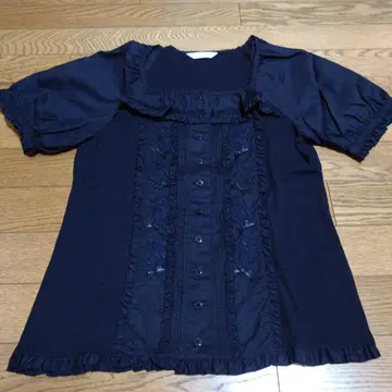 핑크하우스 프론트 오픈 티셔츠 블랙