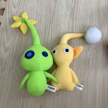 피크민 봉제 인형 그린과 옐로우 컬러 2개 세트