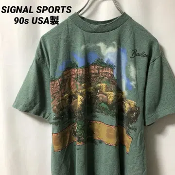 N-4850 90s SIGNAL SPORTS USA제 애니멀 티셔츠 M
