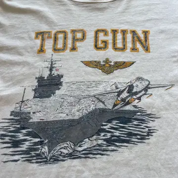 무비 티셔츠 M 사이즈 상당 TOP GUN 싱글 스티치