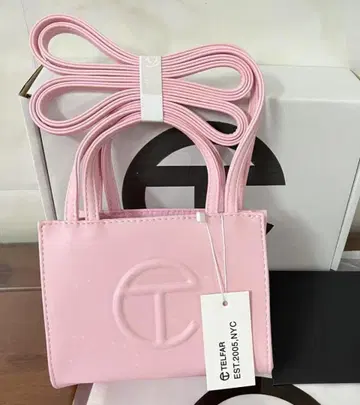 Telfar 핑크 숄더백 17CM