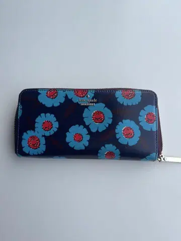Kate Spade 꽃무늬 장지갑 네이비