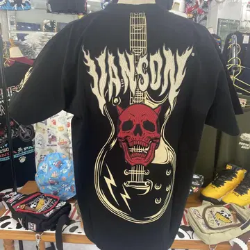 (11) VANSON 스컬 기타 고유명사 디자인 티셔츠 블랙