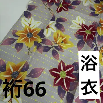 화장 66 유카타 목화 귀여운 꽃 기모노 U-7506