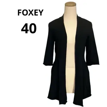 FOXEY 폭시 가디건 사이즈 40 블랙 검정 27786