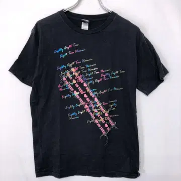 88 TEES 서핑 00s 갸루 구제 의류 컬러풀 호일 프린트 티셔츠