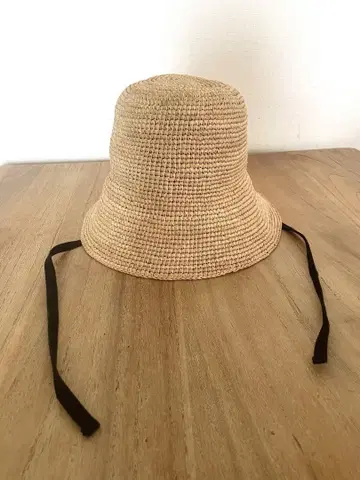 MAISON N.H PARIS 베이지 스트로우 햇