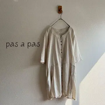 pas a pas 코튼 린넨 롱 블라우스 K146