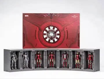 ZDTOYS 아이언맨 4인치 마크-1~7 홀 오브 아머 세트