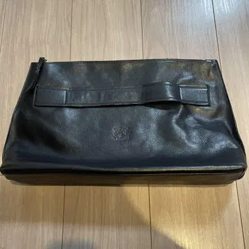컨디션 최상] 일비종떼 블랙 가죽 클러치백