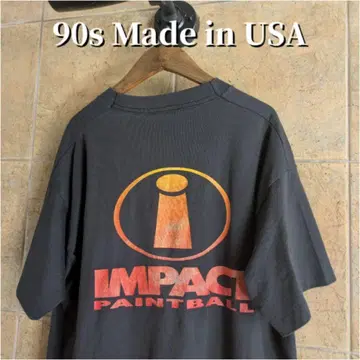 90년대 USA제 페이드 IMPACT PAINTBALL 티셔츠