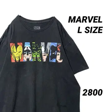 MARVEL 마블 히어로 어벤져스 티셔츠 블랙 L