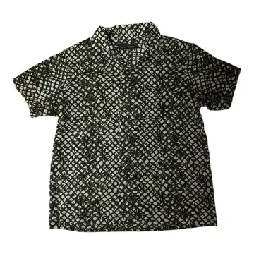 90s BANANA REPUBLIC 올 패턴 오픈 카라 셔츠 S