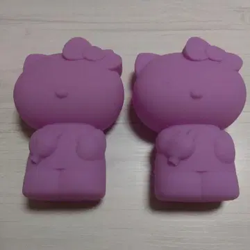 헬로키티 실리콘 펜 케이스. 펜꽂이 필통 핑크 2개 세트.