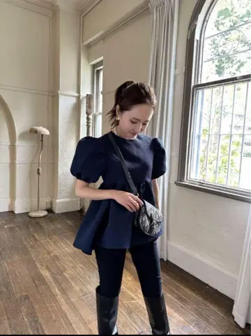 bluelea 퍼프 슬리브 블라우스