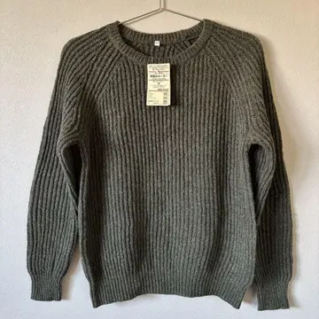 택 포함 새상품 무인양품 MUJI 하찌 스웨터 여성용 카키 그린 M