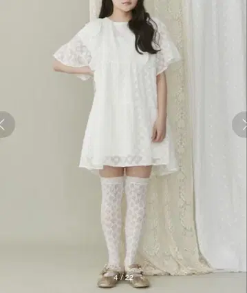 flower dot 티어드 미니 원피스