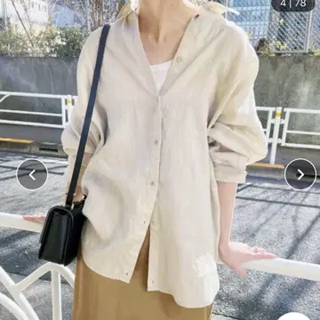 스픽 앤 스팬 80 린넨 카슈쿨 빅 셔츠