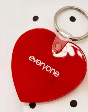 everyone rubber keychain Heart 레드