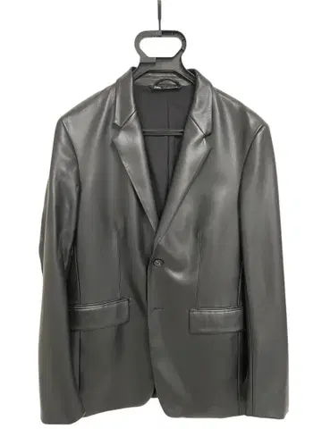 ZARA 인조 가죽 테일러드 자켓 블랙 M 사이즈 남성용 한국 모드