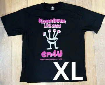 이나바 코시 en IV 투어 티셔츠 블랙 검정 XL 중고품