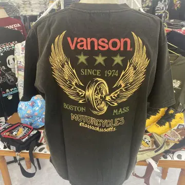 (12) vanson 티셔츠 다크 그레이 윙 디자인