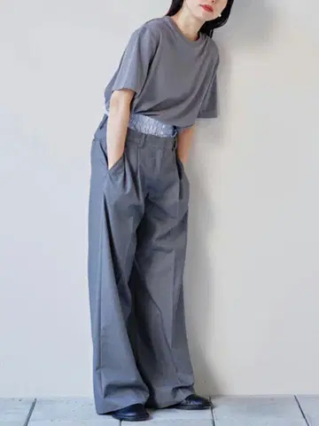 투데이풀 더블 허리 트라우저