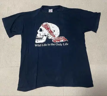 Wild Life 반다나 스컬 빈티지 티셔츠 텐더 로인