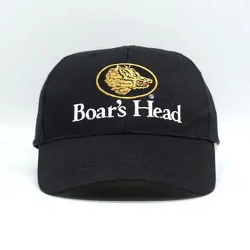 Boar's Head 보아즈 헤드 식품 기업 자수 캡 구제 의류 블랙