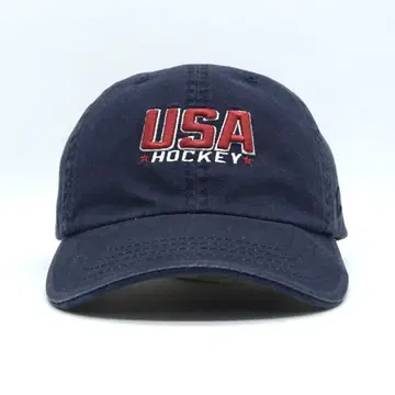 USA HOCKEY 아이스하키 팀 자수 캡 구제 의류 네이비
