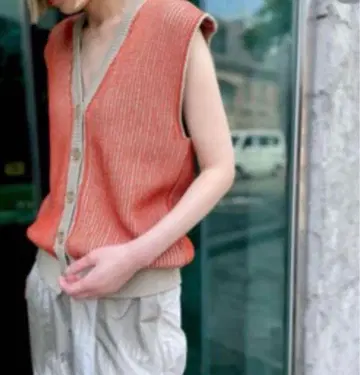 6 ROKU STRIPE KNIT VEST 베스트 베스트