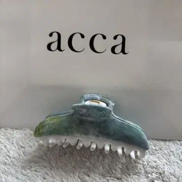 아카 acca 에메랄드 그린 마블과 화이트 새상품급 M 사이즈