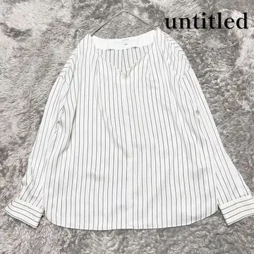 언타이틀 스트라이프 풀오버 블라우스 V넥 46 2XL 상당