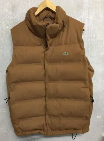 라코스테 LACOSTE BH350EL 다운 베스트 사이즈 L 브라운