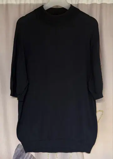 존스메들리 씨 아일랜드 코튼 모크넥 니트 T셔츠 네이비