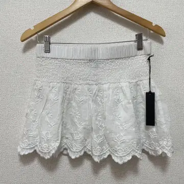 새상품 JOE'S 스커트 미니 플레어 자수 허리밴딩 페스티벌