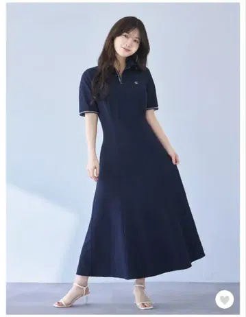 overE 오버이 썸머 폴로 원피스: 다크 네이비
