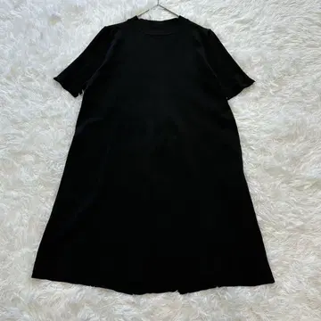 ZARA 자라 블랙 반팔 니트 원피스 라운드넥 M