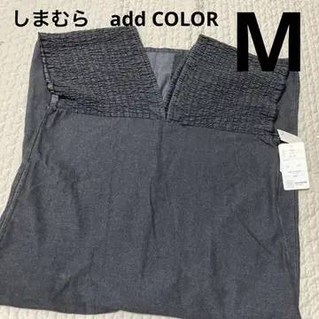 시마무라 add COLOR 데님 셔링 원피스 M