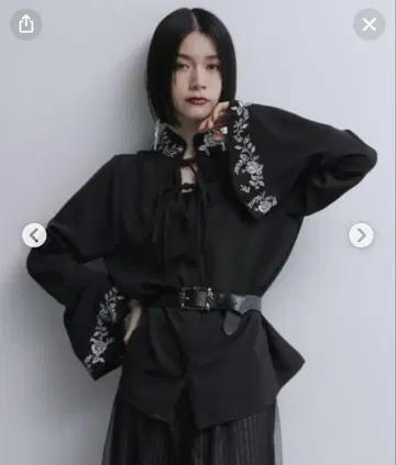 HARE 2WAY 시슈 블라우스 블랙 F 사이즈