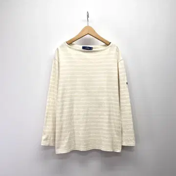 세인트 제임스 바스크 셔츠 SM 사이즈 베이지 9부 소매 보더 티셔츠