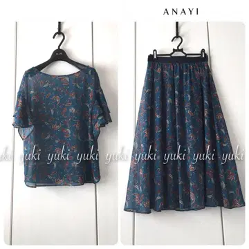 ANAYI 스모크 플라워 프린트 셋업