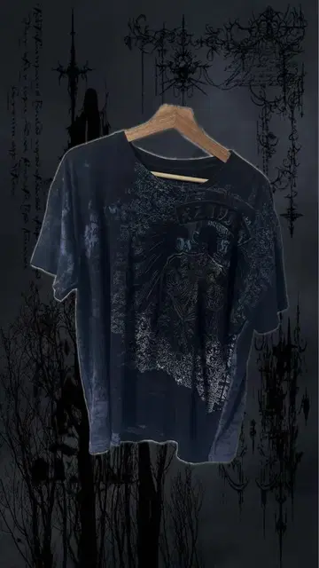 XZAVIER sk8 그런지 Affliction archive 티셔츠