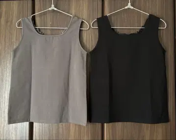 멜로즈 클레어 플라워 모티브 레이스 탱크탑 2장 세트