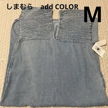 시마무라 add COLOR 셔링 원피스 블루 M