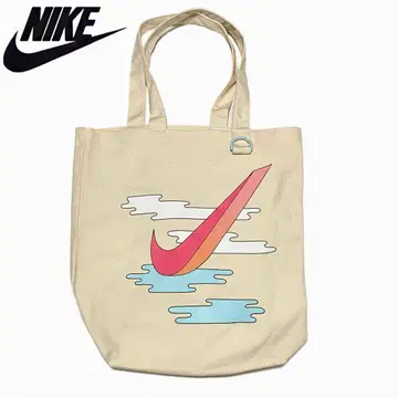 NIKE/나이키 레드 계열 색상 스우시 토트백