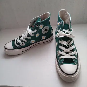CONVERSE ALL STAR 데이지 자수 그린 스니커즈 23cm