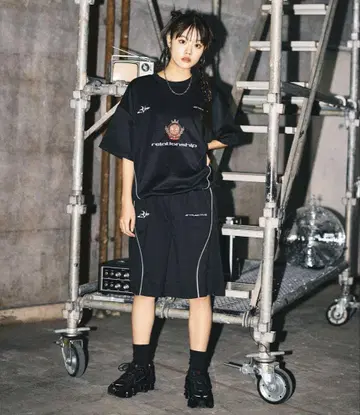 MSG 오버 사이즈 드로 코드 셋업 블랙
