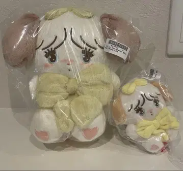 mikko 안아주는 리본 봉제 인형 마스코트 수플레 2개 세트