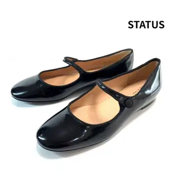 미사용 37 STATUS 스테이터스 멜리 제인 플랫 슈즈 블랙